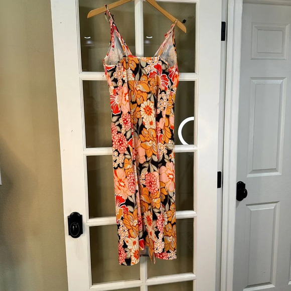 SHEIN Midi Floral Sundress with Buttons and Tie Straps - 4 - Picture 7 of 8
